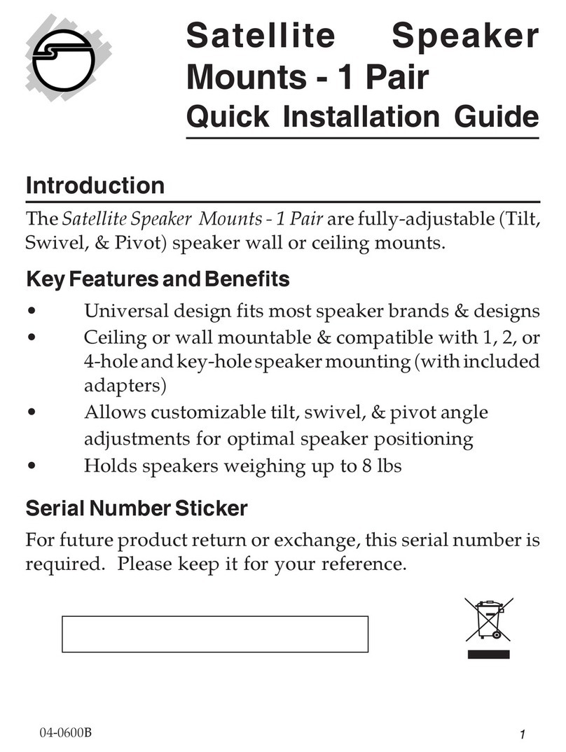 SIIG Satellite Speaker Mounts Quick installation guide