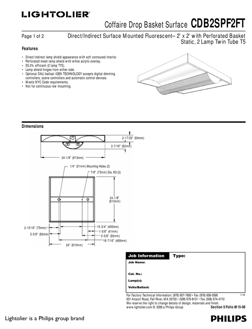 Lightolier CDB2SPF2FT User manual