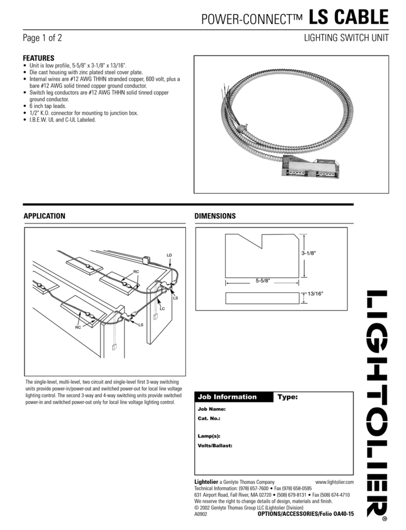 Lightolier Power Connect LS Cable specification