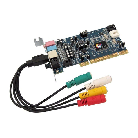 SIIG SoundWave 5.1 PCI-LP Quick installation guide
