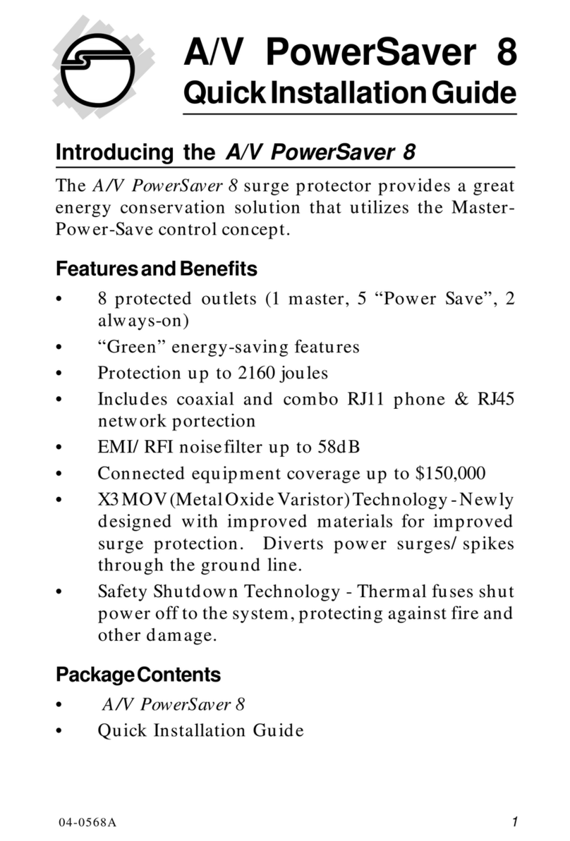 SIIG A/V PowerSaver 8 Quick installation guide