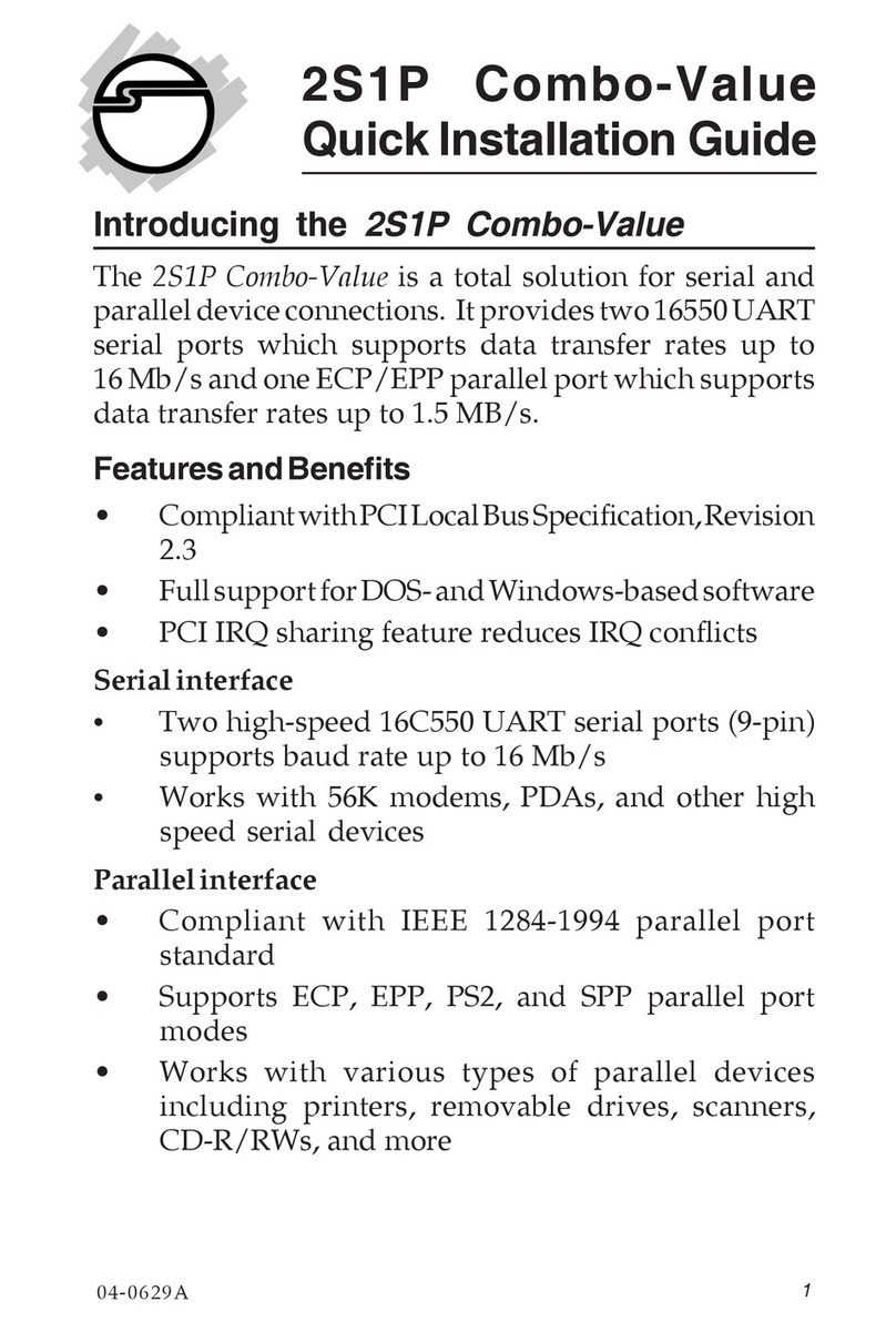 SIIG SIIG 2S1P Combo-Value User manual