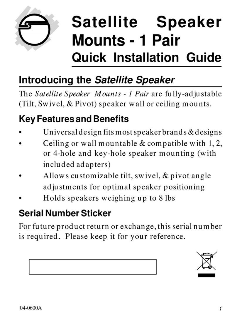 SIIG Satellite Speaker Mounts User manual