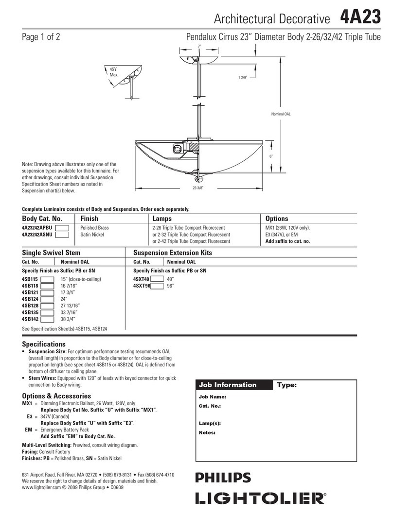 Lightolier 4A23 User manual