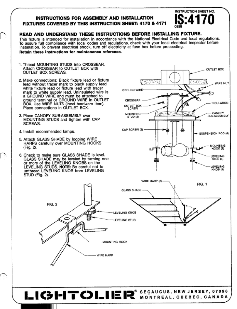 Lightolier 4170 Instruction manual Lightolier 4170 Instruction manual