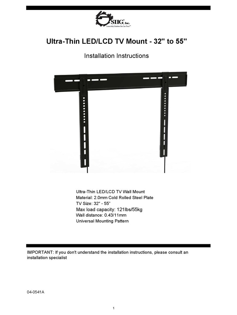 SIIG Ultra-Thin LED/LCD TV Mount - 32" to 55 installation instructions
