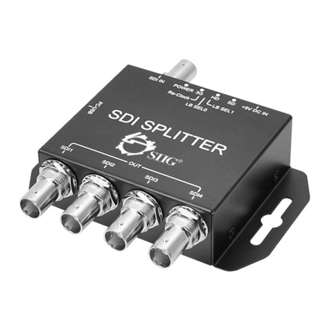 SIIG 1x4 3G-SDI Splitter User manual SIIG 1x4 3G-SDI Splitter User manual