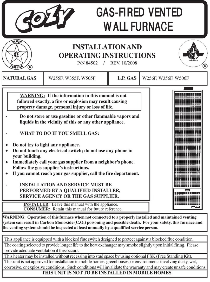 Louisville Tin and Stove W255F and Installation and operating instructions Louisville Tin and Stove W255F and Installation and operating instructions