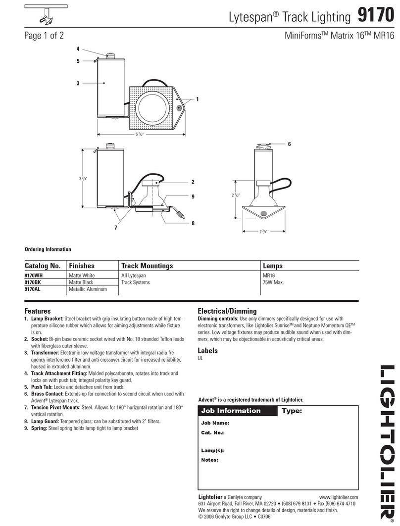 Lightolier Lytespan 9170 specification