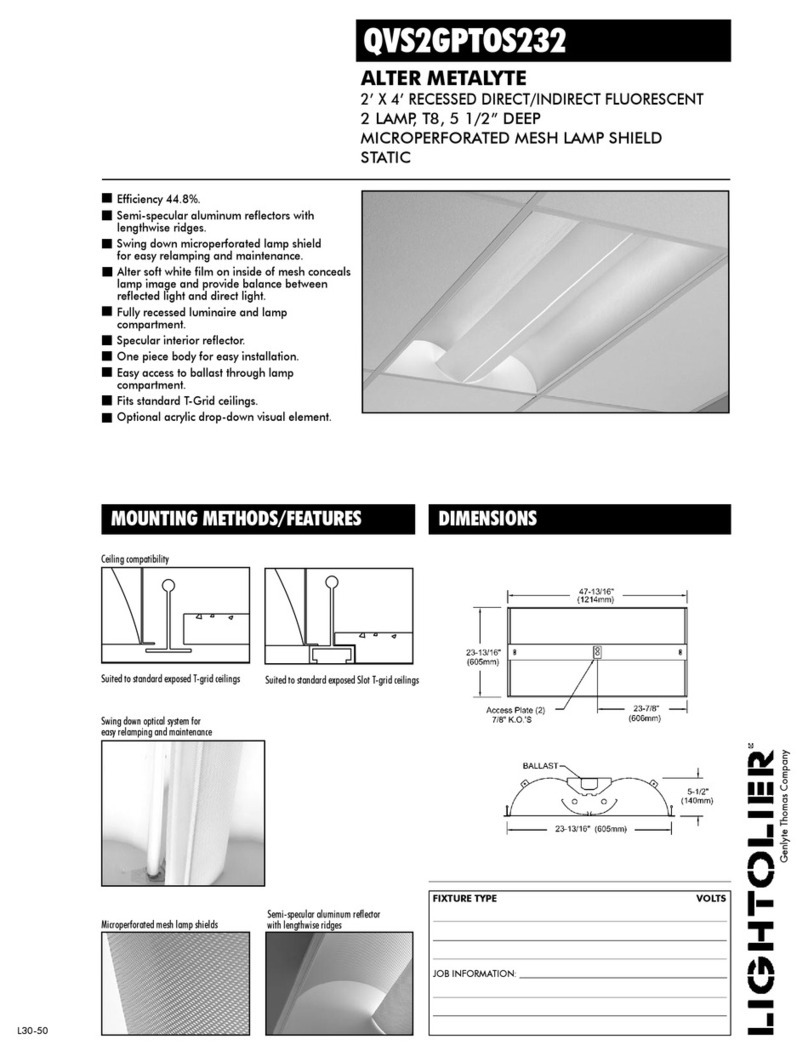Lightolier QVS2GPTOS232 User manual
