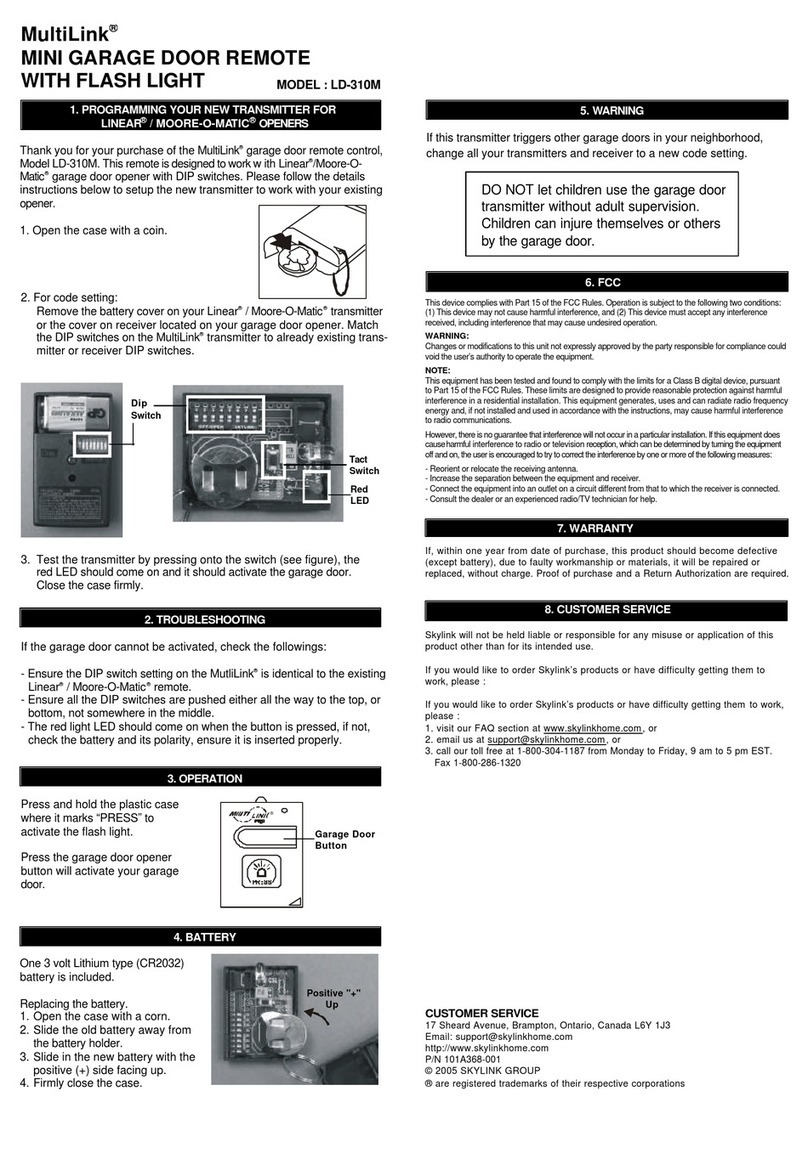 SkyLink MultiLink LD-310M Guide manual