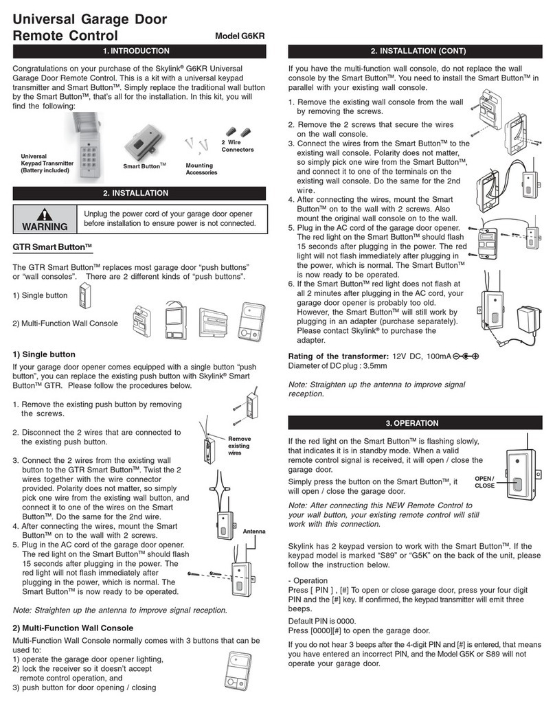 SkyLink G6KR Guide User manual