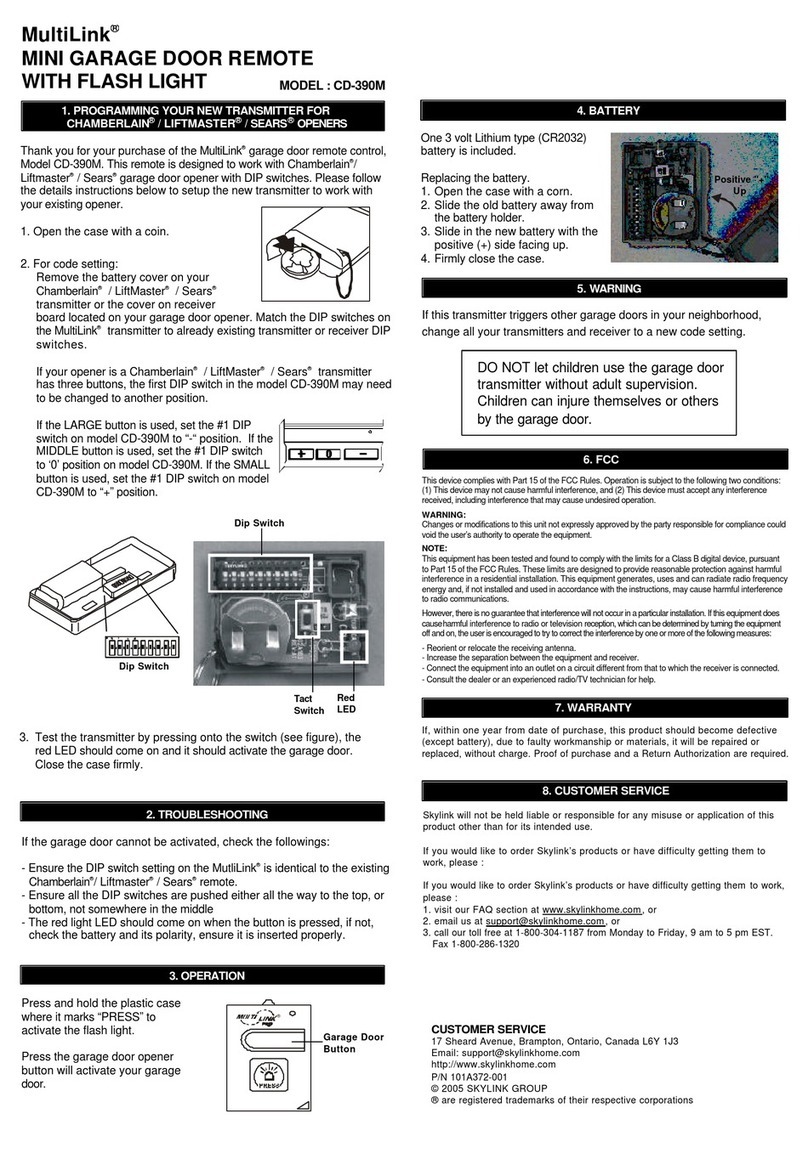 SkyLink MultiLink CD-390M Guide User manual