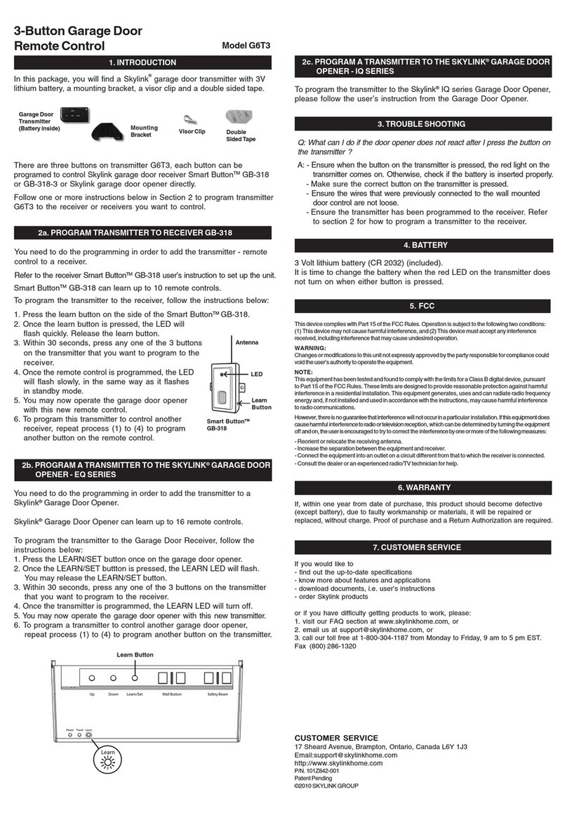 SkyLink G6T3 User manual