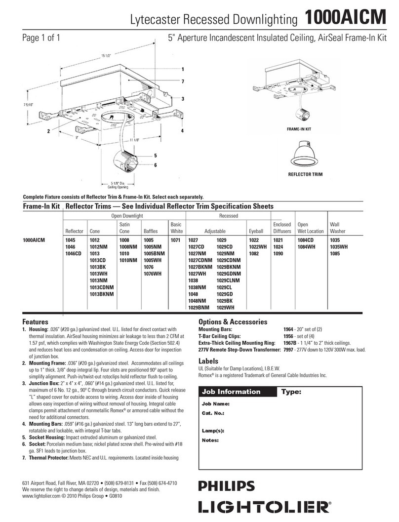 Lightolier 1000AICM User manual