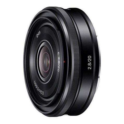 Sony SEL20F28 Installation instructions manual
