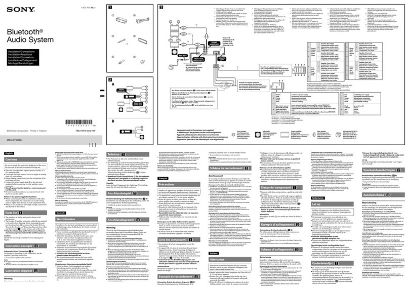 Sony MEX-BT3100U installation guide