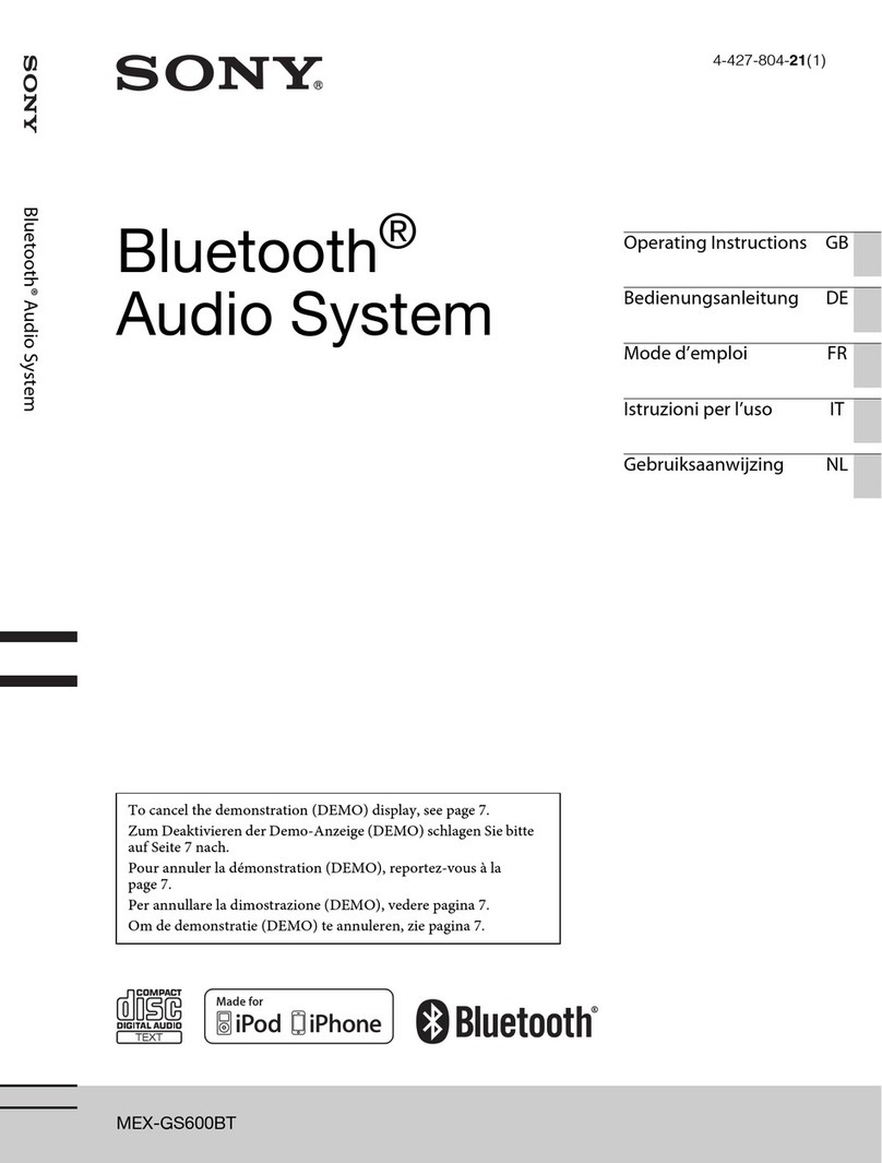 Sony MEX-GS600BT operating instructions