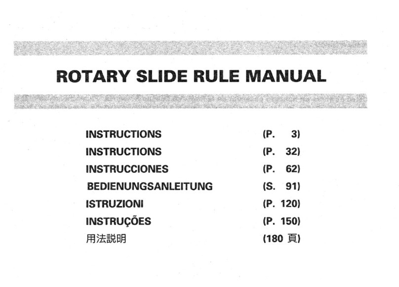 Seiko Rotary Slide Rule User manual