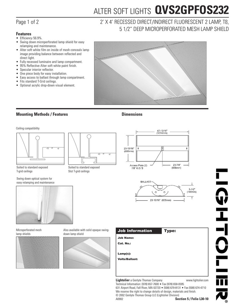 Lightolier QVS2GPFOS232 User manual