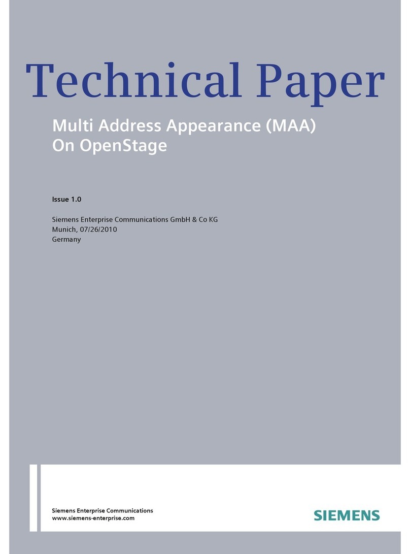 Siemens Multi Address Appearance (MAA) On OpenStage Quick reference guide
