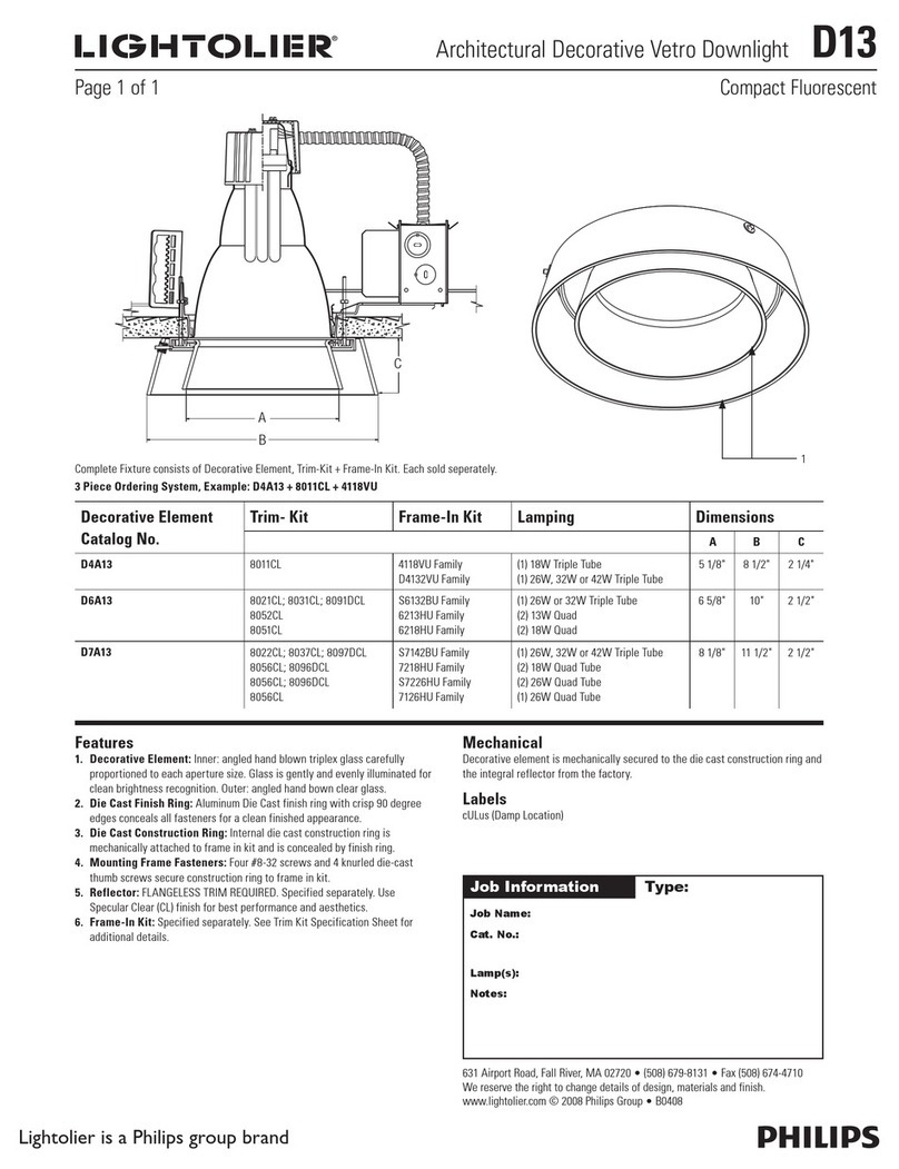 Lightolier D13 specification