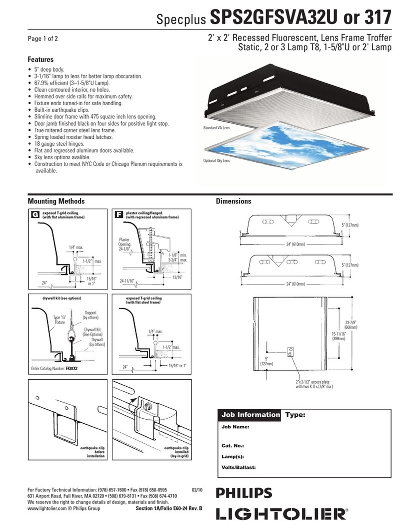 Lightolier SPECPLUS SPS2GFSVA32U specification