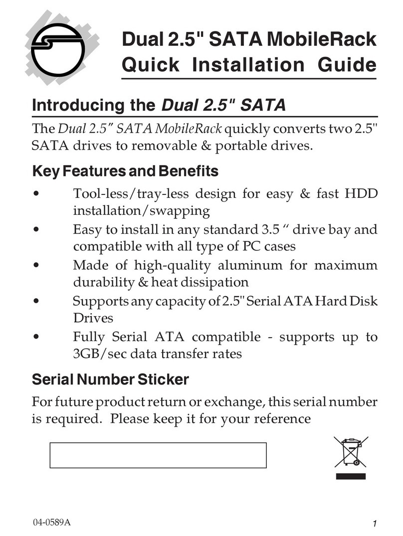 SIIG Dual 2.5" SATA MobileRack User manual