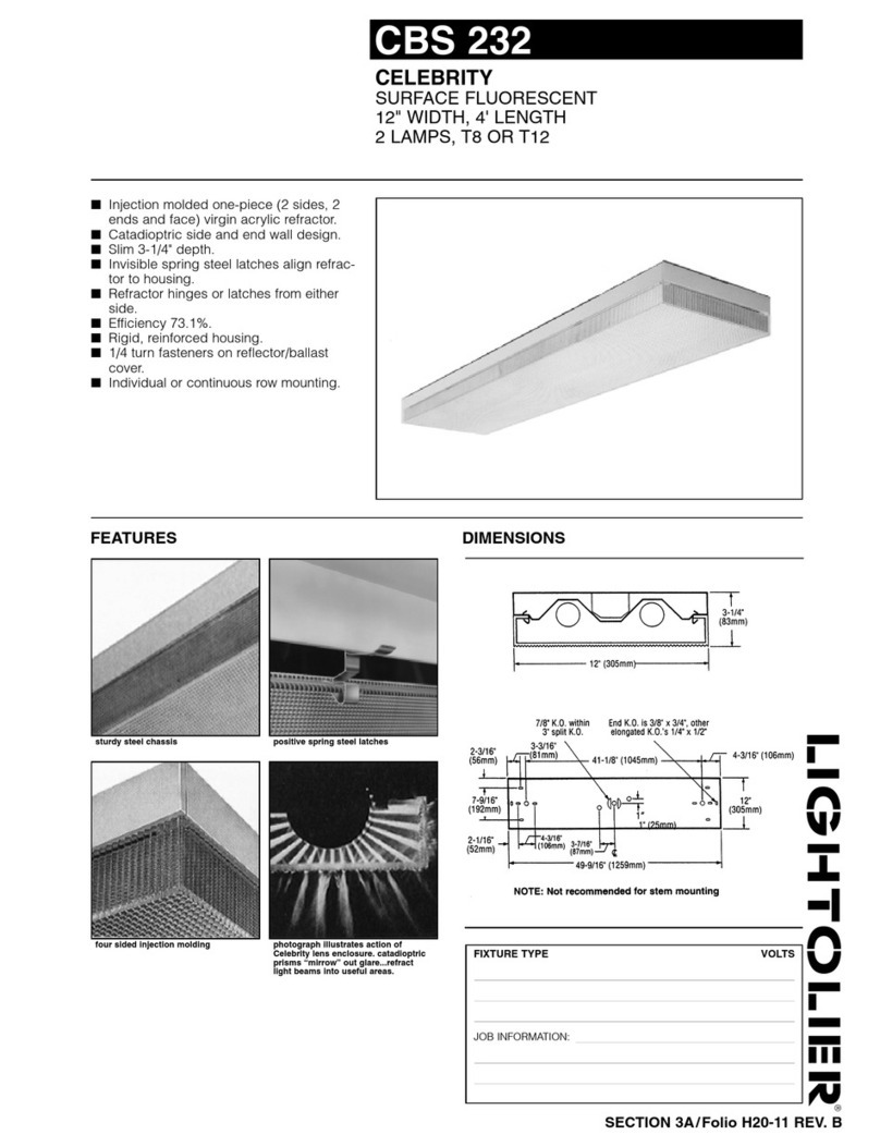 Lightolier CELEBRITY CBS 232 specification