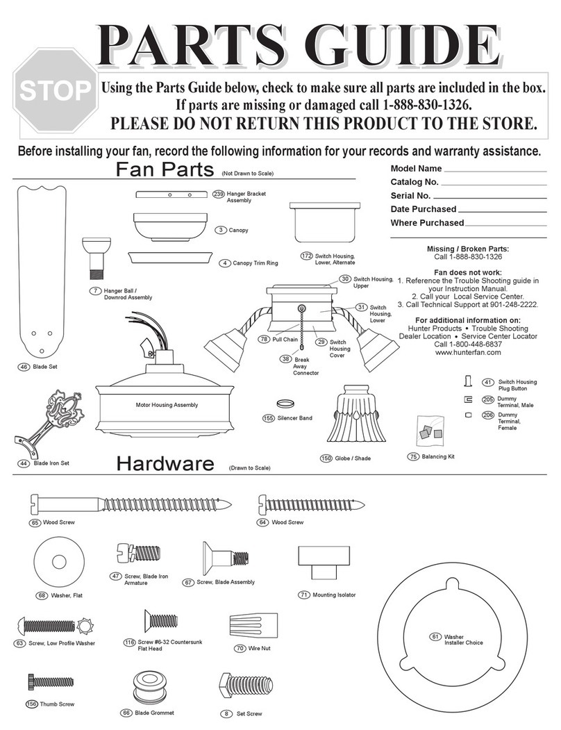 Hunter 21898 Manual