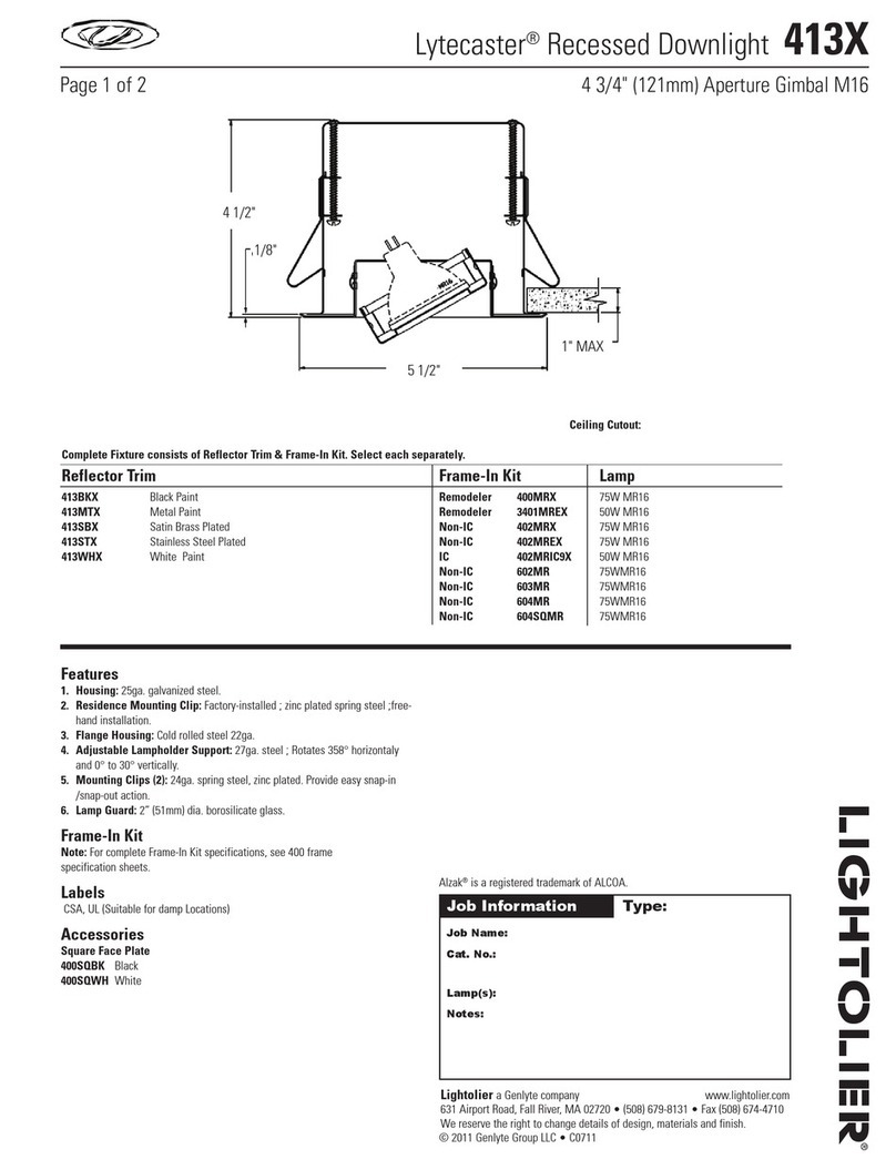 Lightolier Lytecaster 413X specification