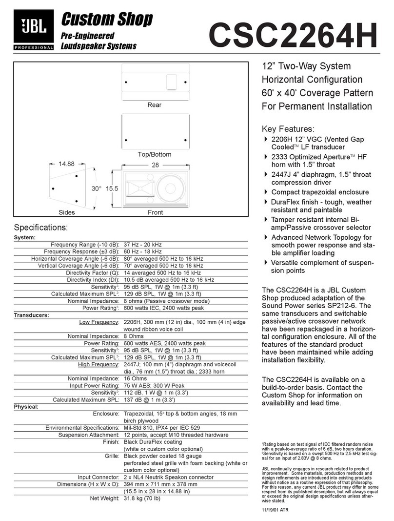 JBL CSC2264H specification JBL CSC2264H specification