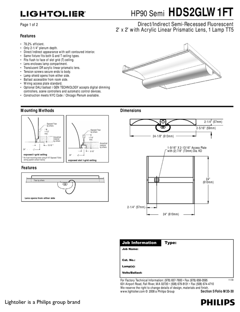 Lightolier HDS2GLW1FT User manual