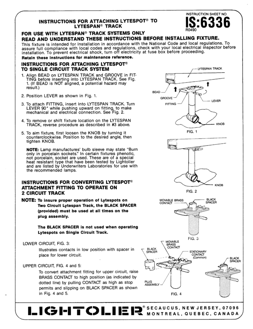 Lightolier LYTESPOT User manual Lightolier LYTESPOT User manual