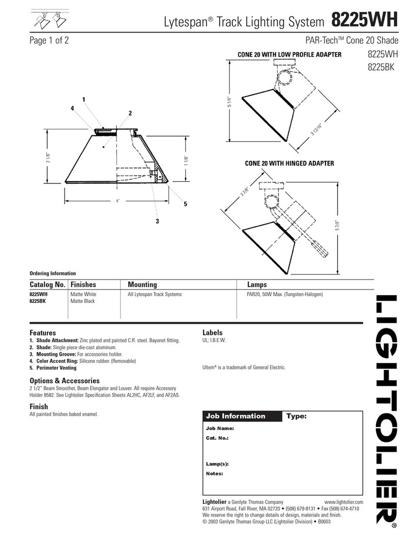 Lightolier Lytespan 8225WH User manual