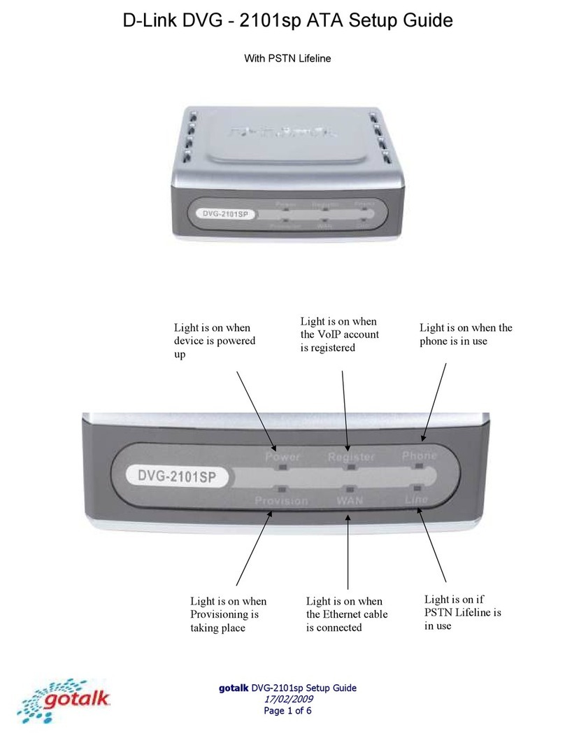 D-Link DVG-2101sp User manual
