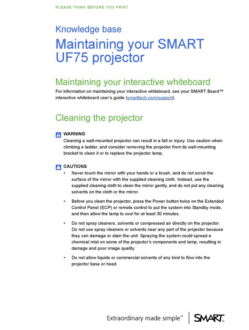 Smart Technologies SMART UF75 Maintenance instructions
