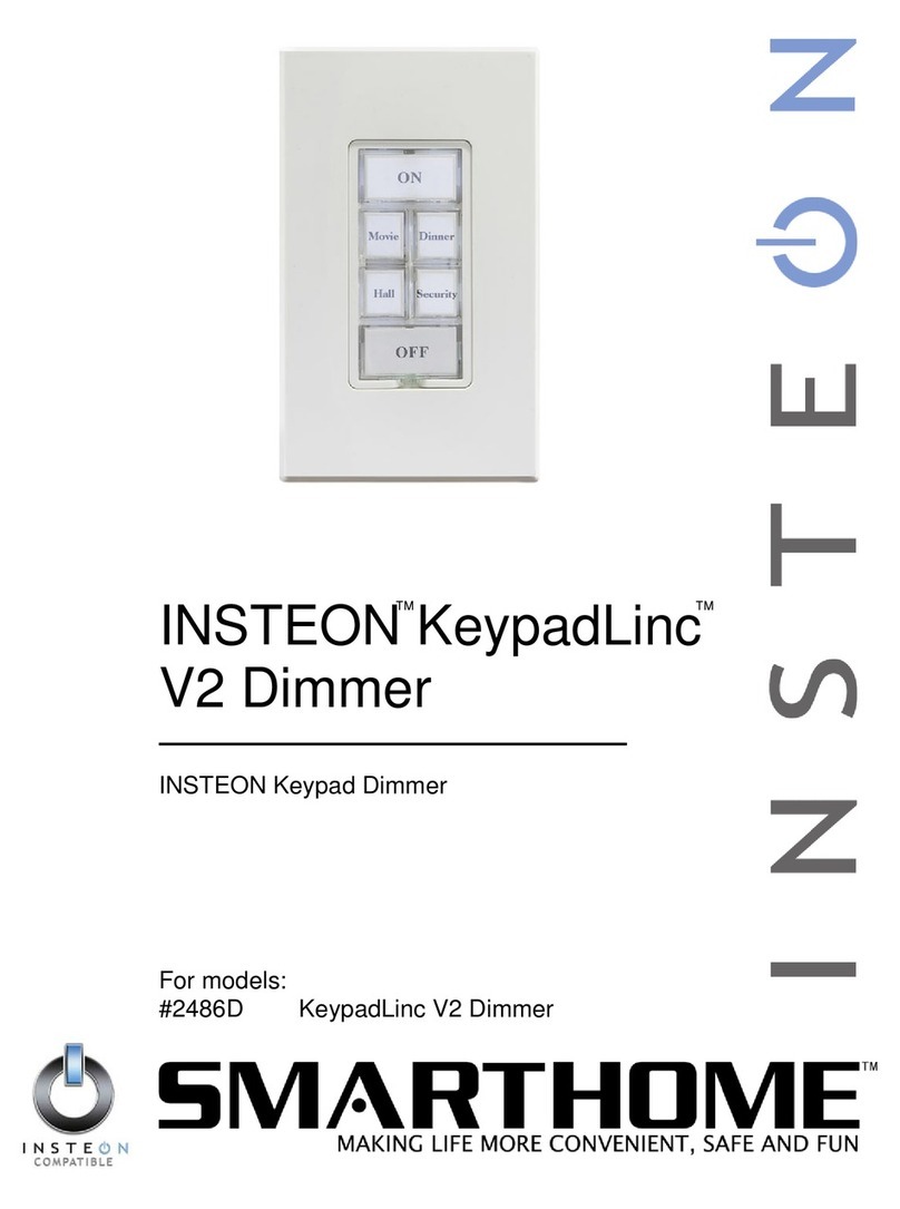 smart home INSTEON KeypadLinc V2 Dimmer user guide