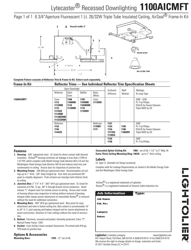 Lightolier Lytecaster 1100AICMFT specification