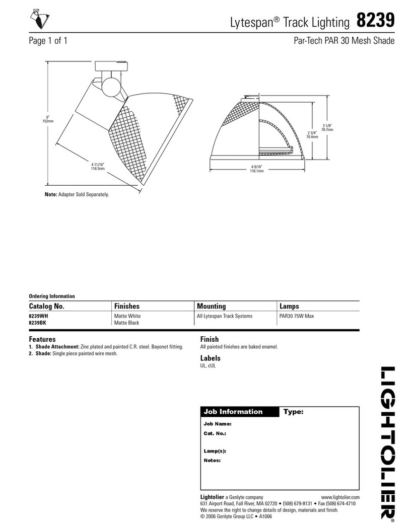 Lightolier Lytespan 8239 User manual