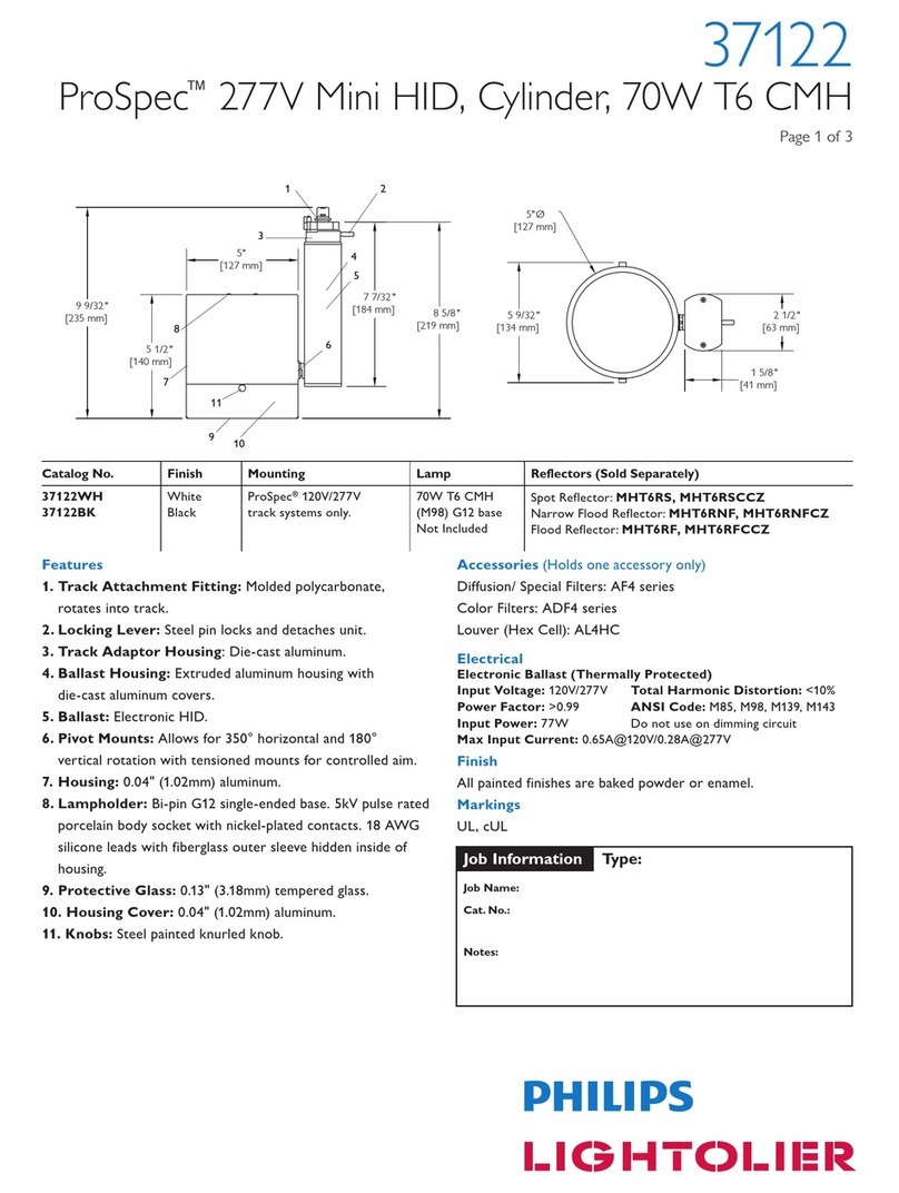 Lightolier ProSpec 37122 User manual