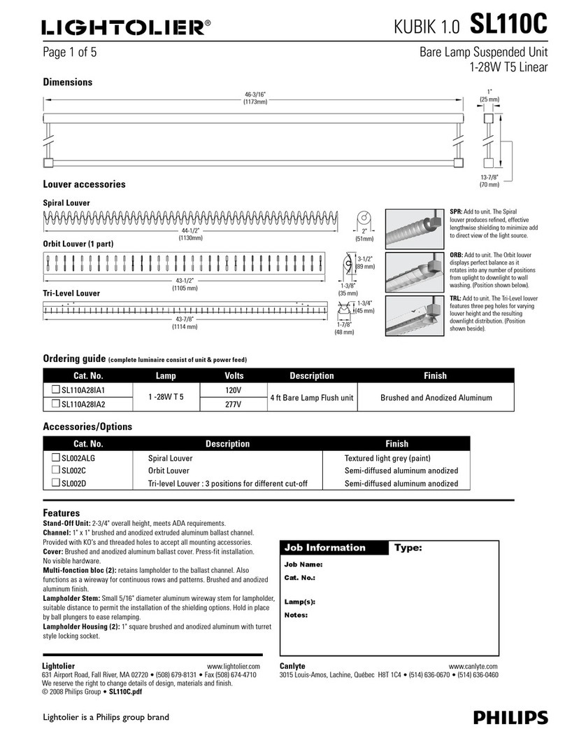 Lightolier SL110C User manual