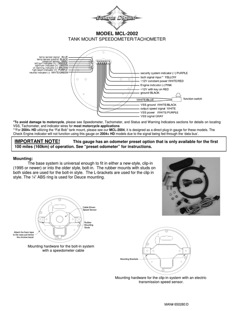 Dakota Digital MCL-2002 manual
