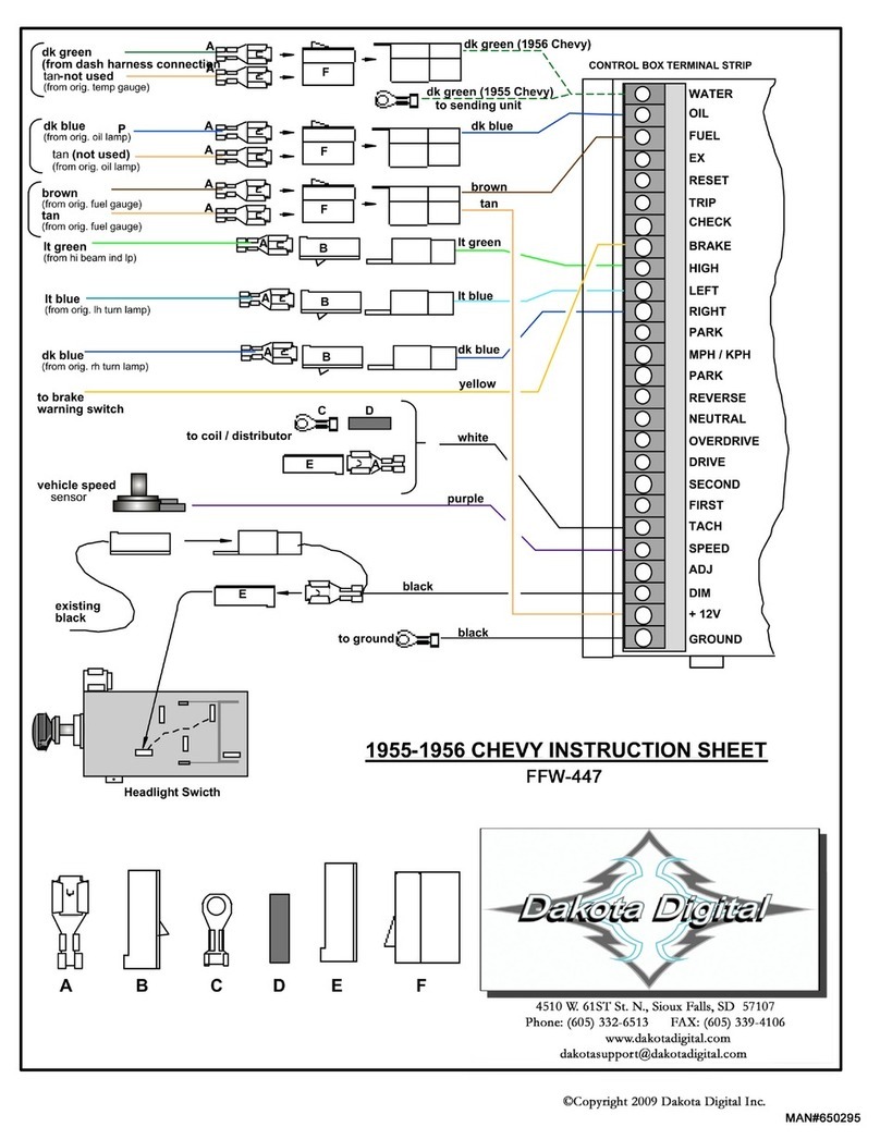 Dakota Digital FFW-447 installation instructions Dakota Digital FFW-447 installation instructions
