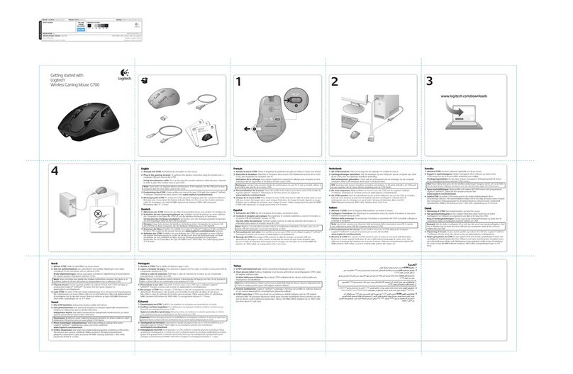 Logitech G700 Getting started guide