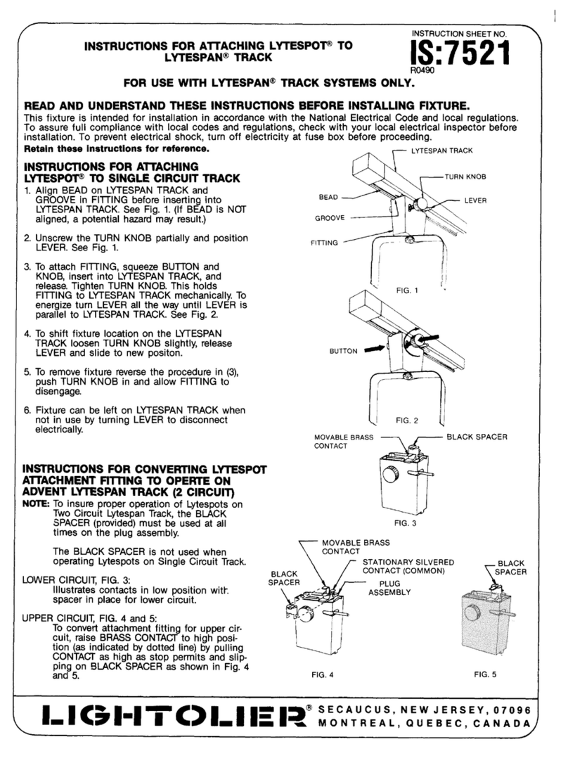 Lightolier LYTESPOT User manual