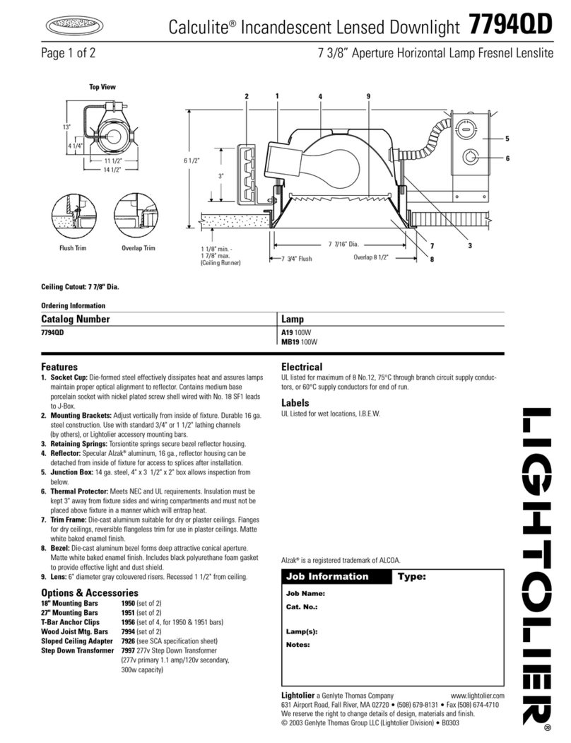 Lightolier Calculite 7794QD specification