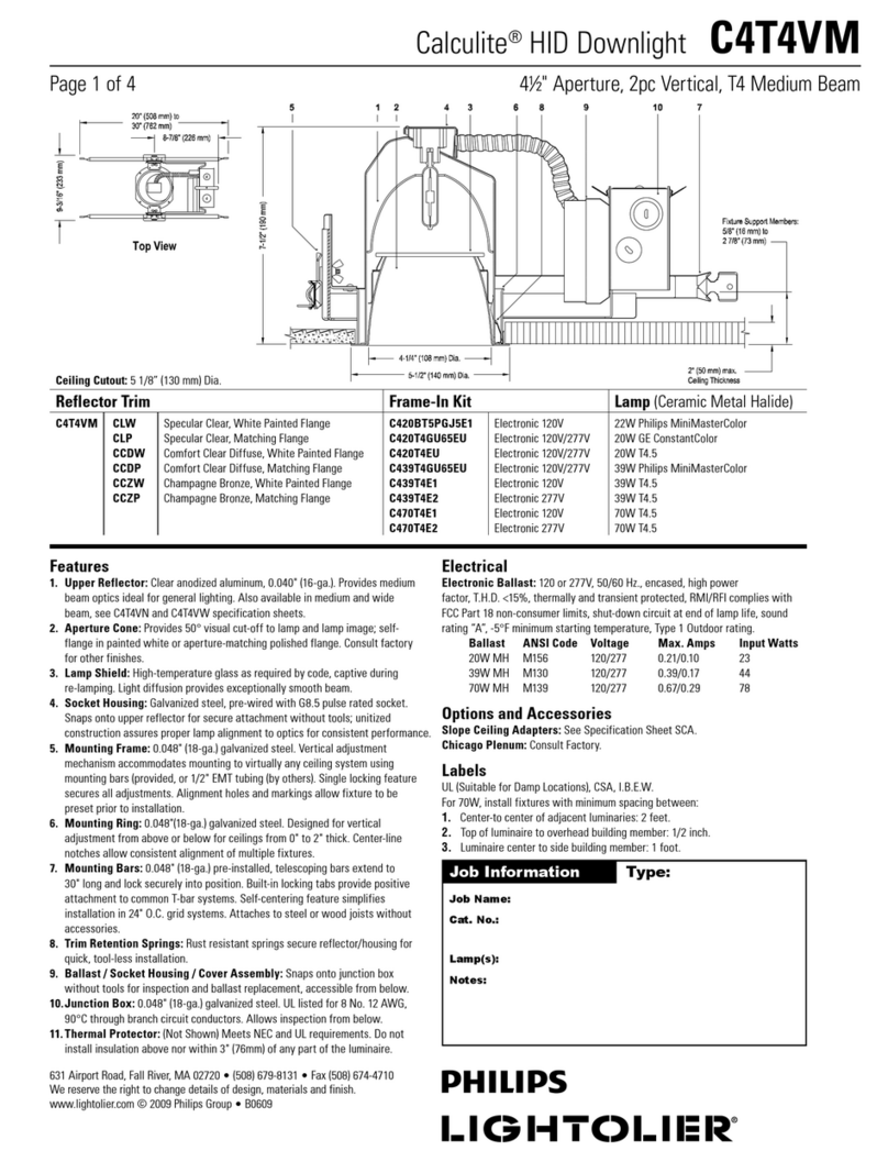 Lightolier Calculite C4T4VM specification