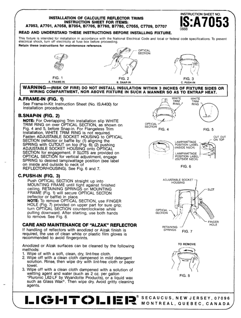 Lightolier B7760 User manual Lightolier B7760 User manual