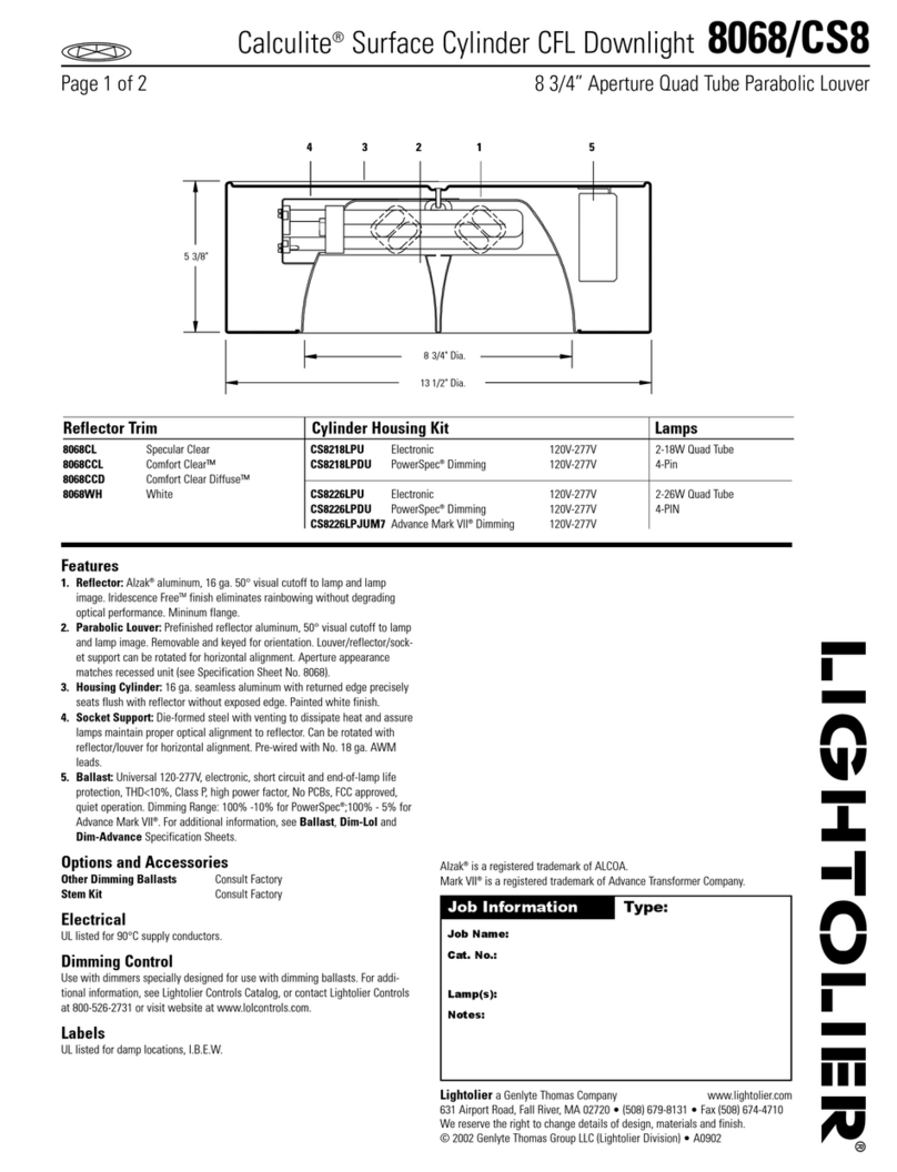 Lightolier Calculite 8068 specification